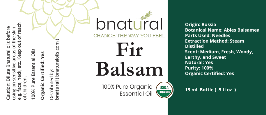 fir balsam organic essential oil